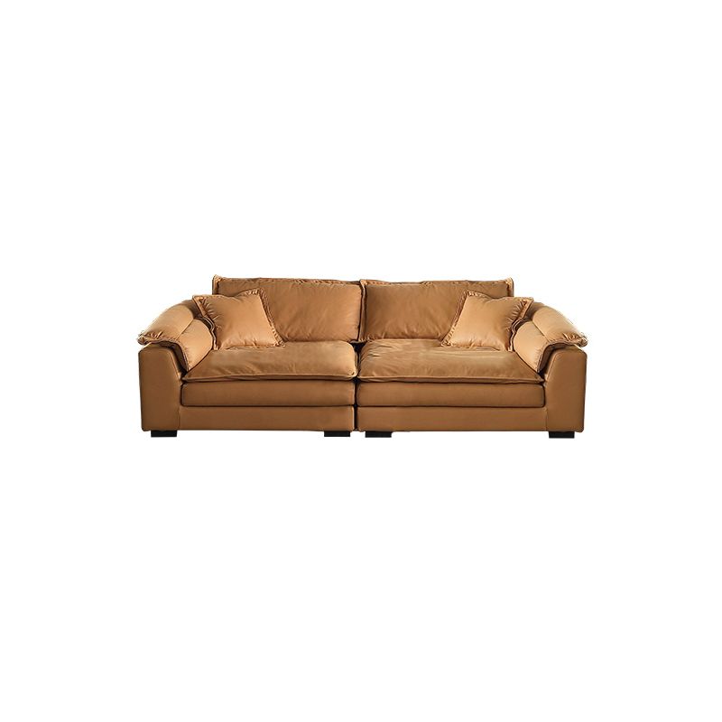 Faux Leather Modern Cushions Sofa 30.7" H Pillow Top Arm Sofa & Chaise