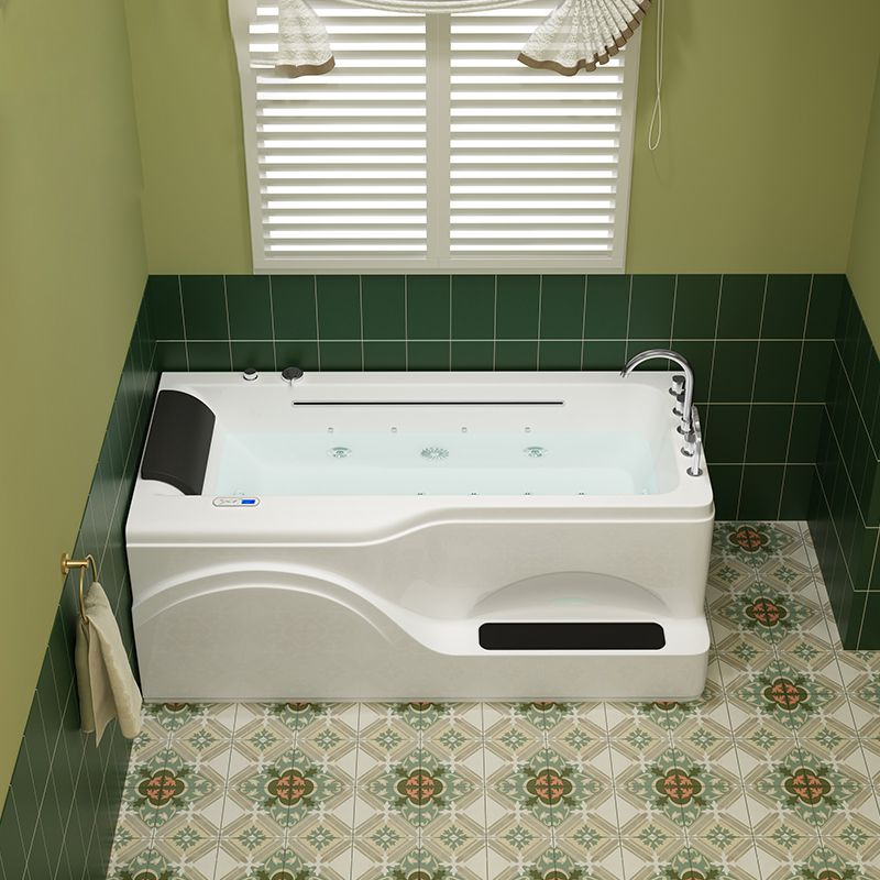 Rectangular Alcove Bathtub Acrylic Home Bath Tub in White for Bathroom