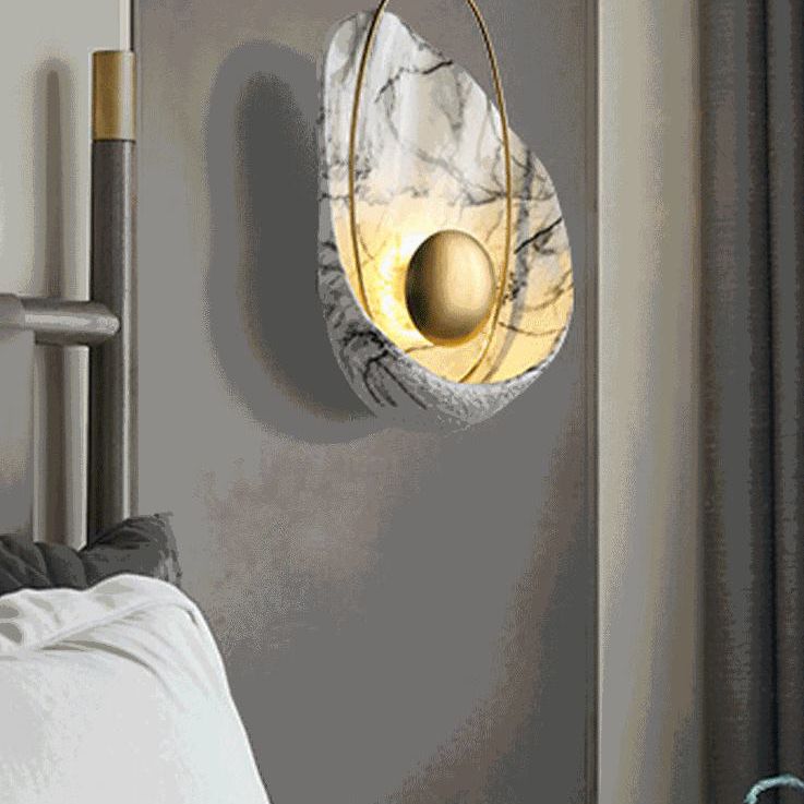 Conchoidal SCONCE LICTE FICTURE Moderne Creative Style Resin 1 Light Sconces