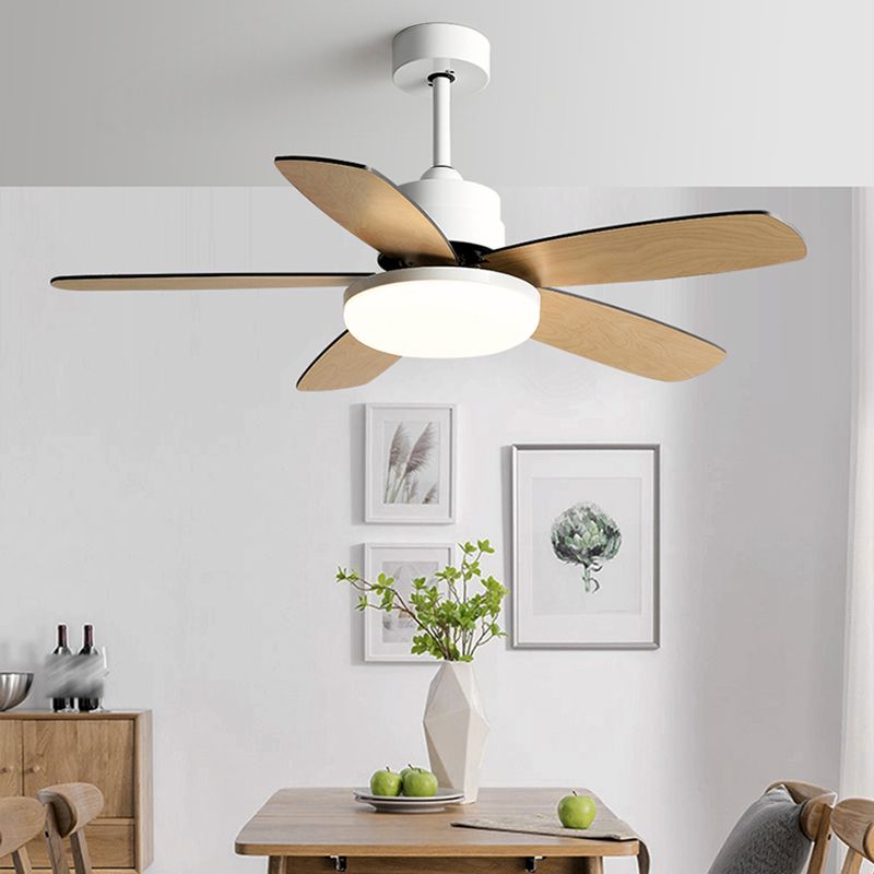 Unique Shape Metal Ceiling Fan Light Kids Style 1-Light Ceiling Fan Lamp for Living Room