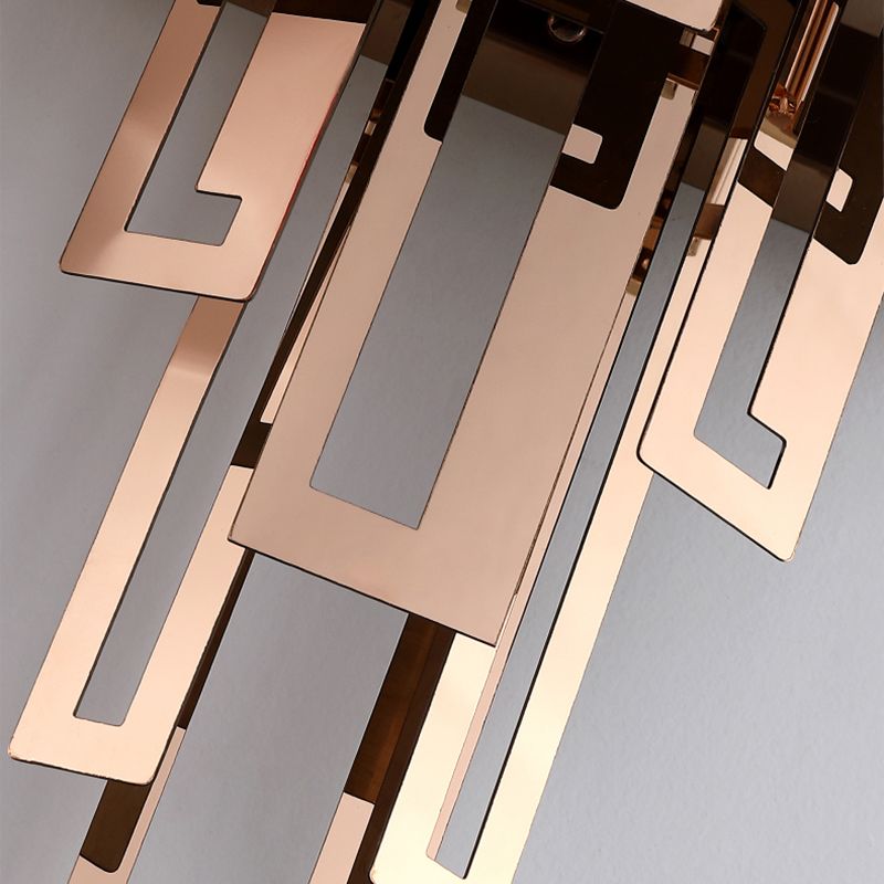 Disconce da parete a 2 luci oro nella moderna lampada da parete in metallo elettroplato in stile creativo con tonalità di cristallo