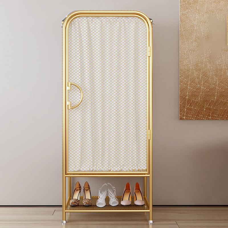 Modern Style Wardrobe Cabinet Metal Clothes Rail Wardrobe Armoire for Home