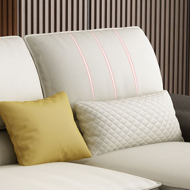 Assembled 3-seater Sofa and Chaise Recessed Arm Settee Furniture