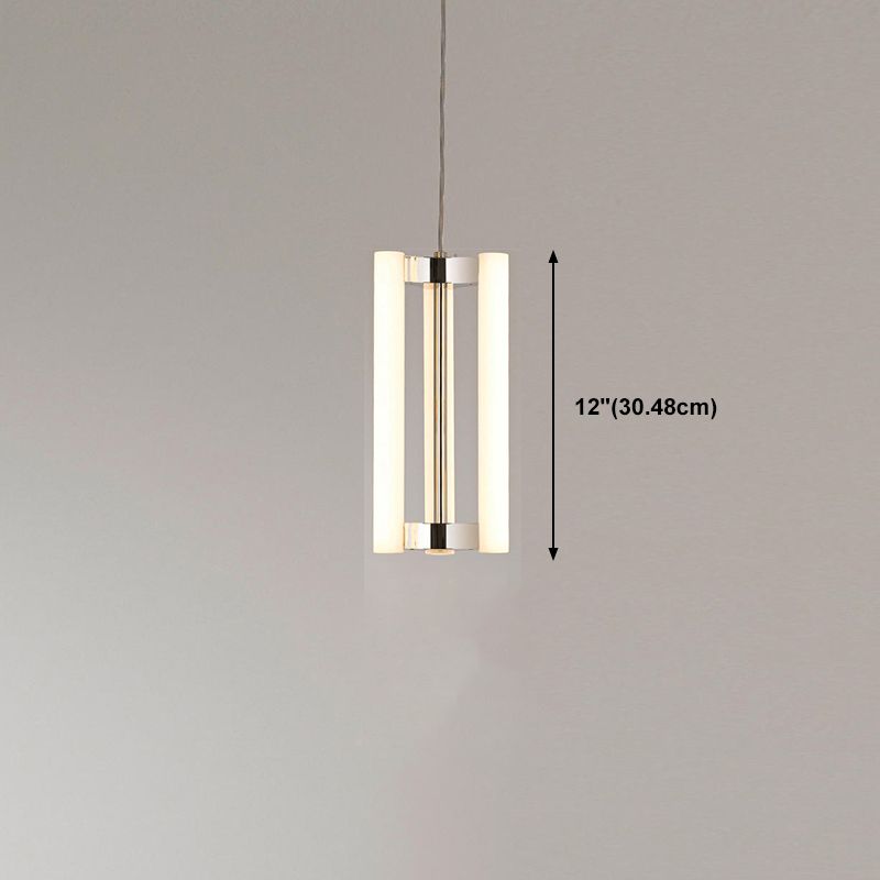 Pendre tubulaire minimaliste LABRE LED LED LED LED en argent