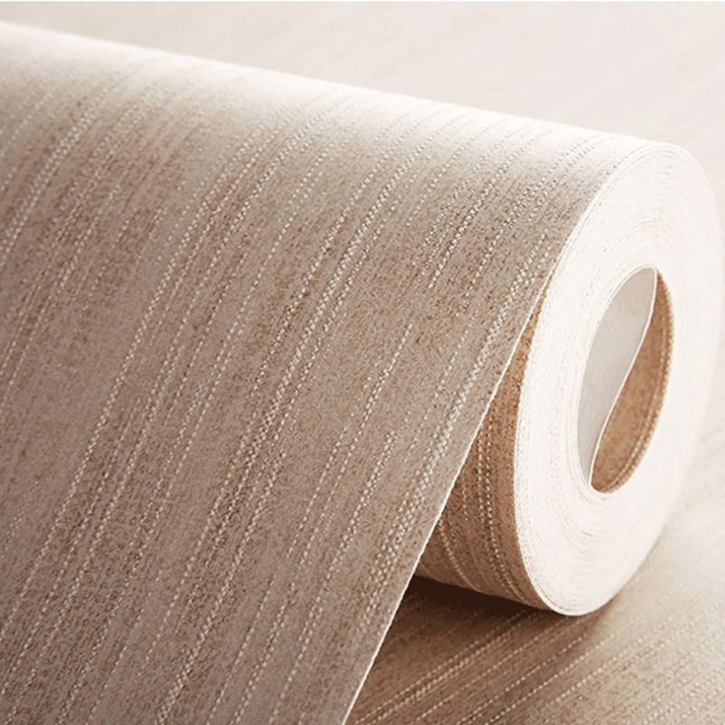 Minimalist Plain Wallpaper Roll Light-Color Moisture Resistant Wall Covering for Home