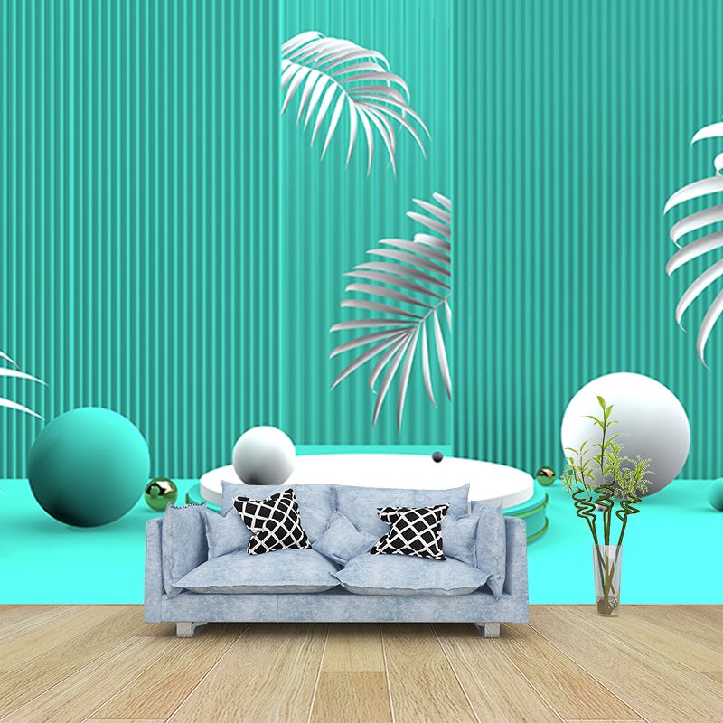 Tropical Plants Wall Mural Tropical Style Mildew Resistant for Wall Decor