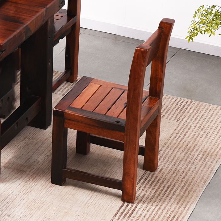 Open Back Dining Side Chair Traditional Solid Wood Dining Chair