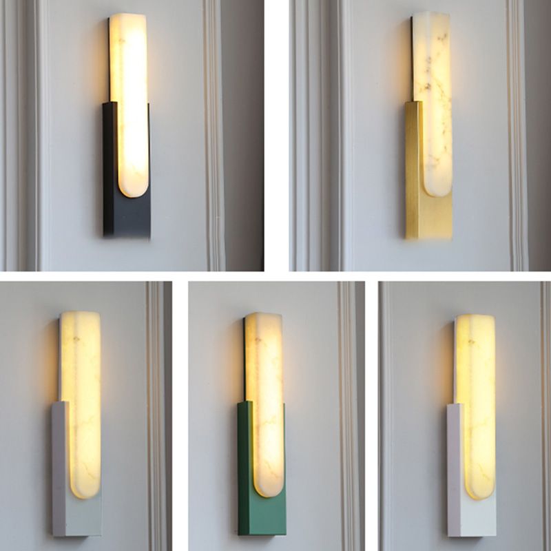 Rectangle Wall Mounted Light Fixture Contemporary Simplicity Stone Wall Lights for Corridor