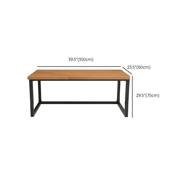 Solid Wood Rectangular Gaming Desk Sled Base 29.53" Tall Computer Desk