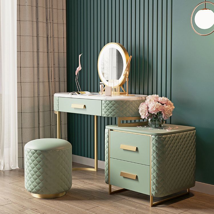 3 Storage Drawers Vanity Set Luxurious Mirrored Make-up Vanity