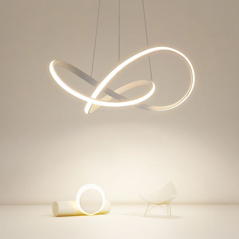 Lámpara lineal blanca lámpara moderna una luz LED LIGHT para dormitorio