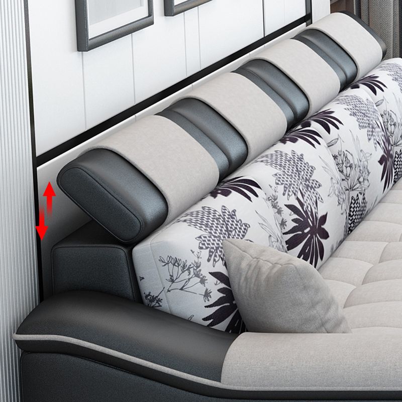 106.3"D x 57"W x 35.43"H Sloped Arm Sectionals, Modern High Back Sofa with Slipcovered