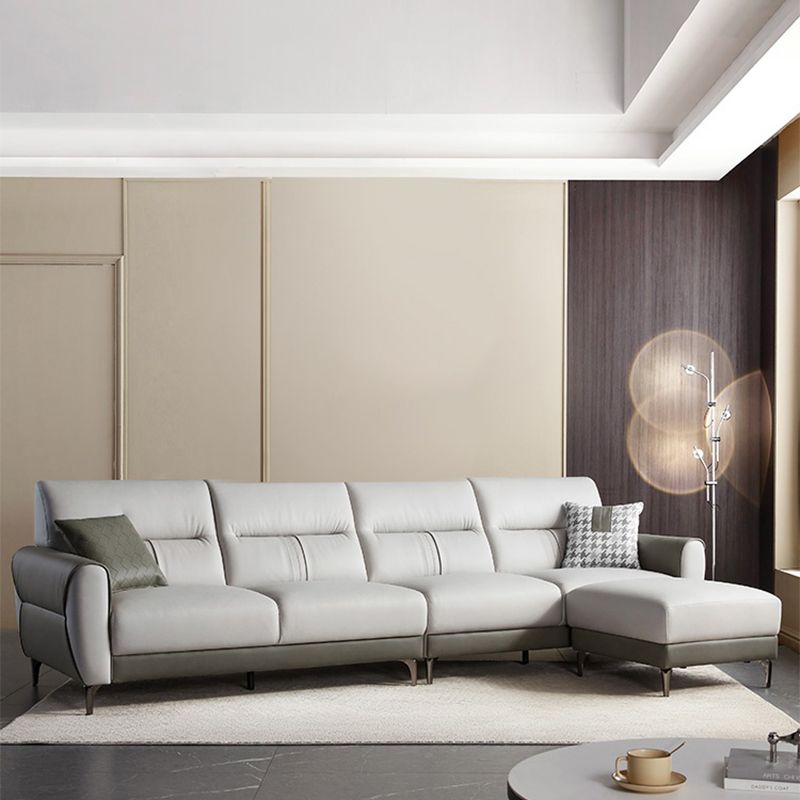 Square Arm Sofa in Solid Wood with Sewn Pillow Back Faux Leather