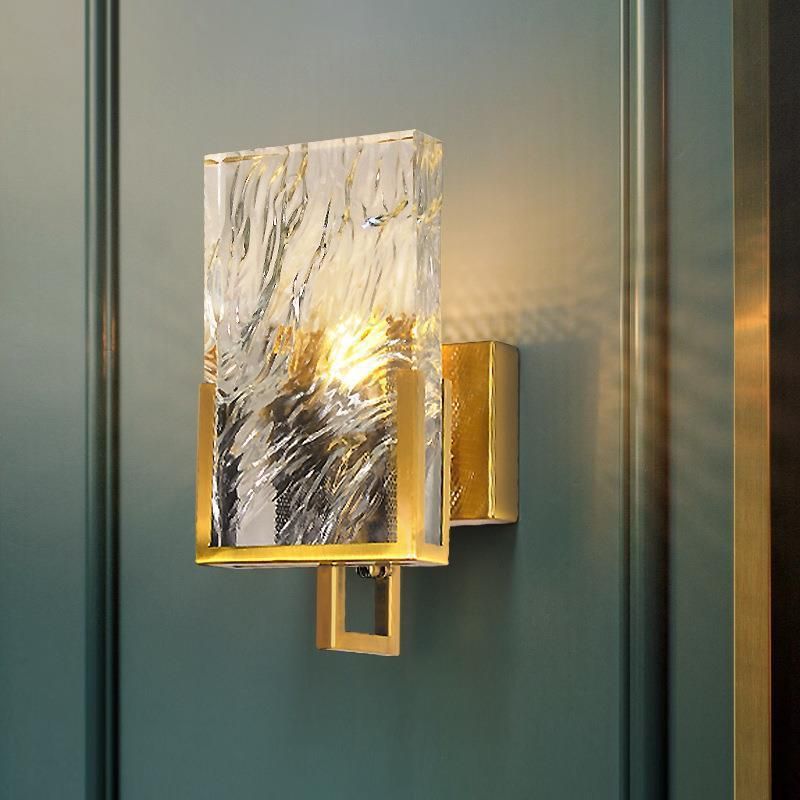 Golden Single Light Modern Bathroom Vanity Light Crystal Bath Bar