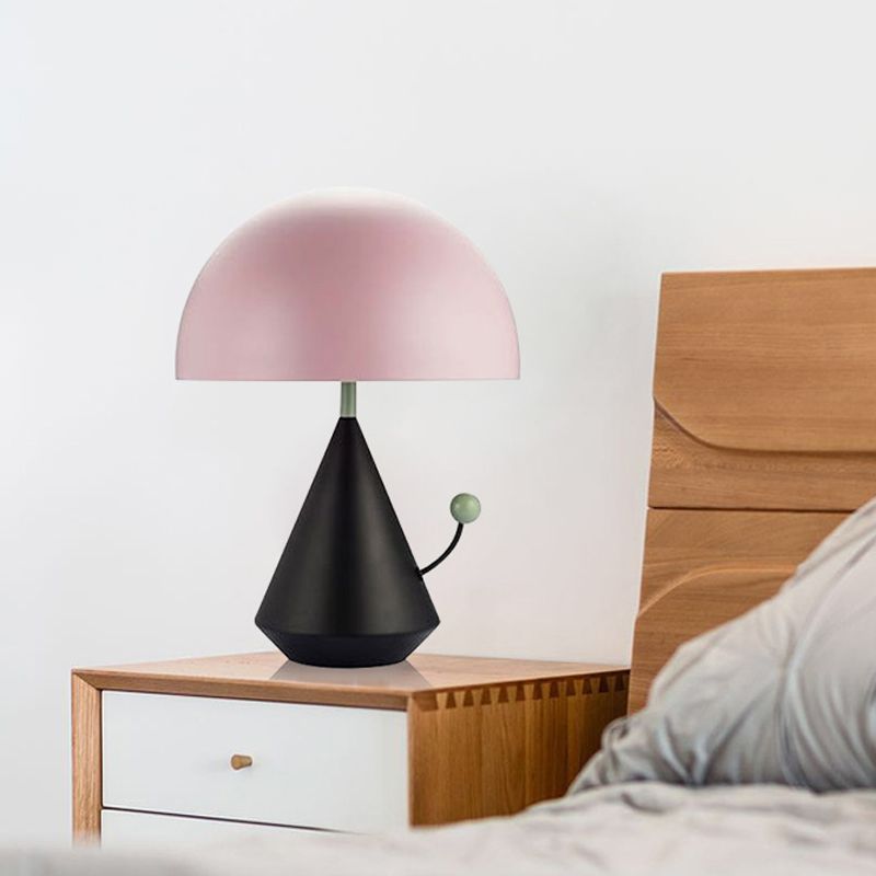 Macaron hemisfeer vorm nachtkastje lamp metaal 1 lamp leesboek licht in blauw/roze