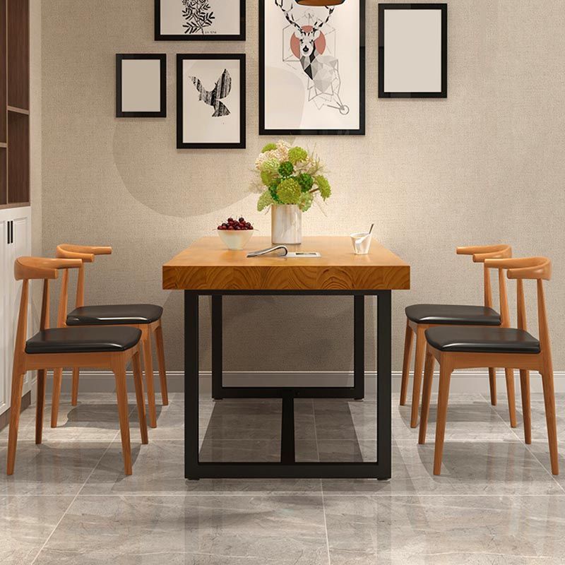 Modern 1/5 Pieces Dining Set Rectangle Wood Dining Table for Kitchen Dining Room
