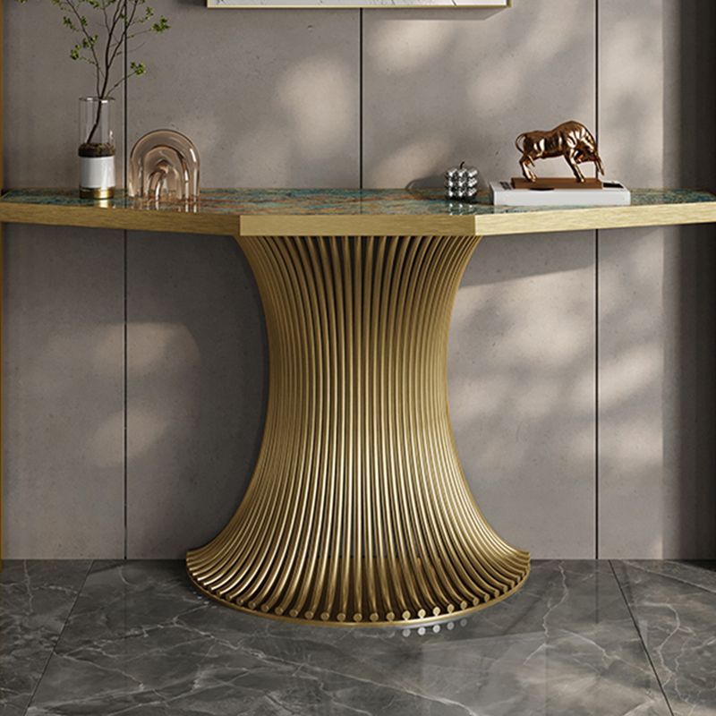 Geometric Shape Contemporary Console Table Stone Console Sofa Table for Hall