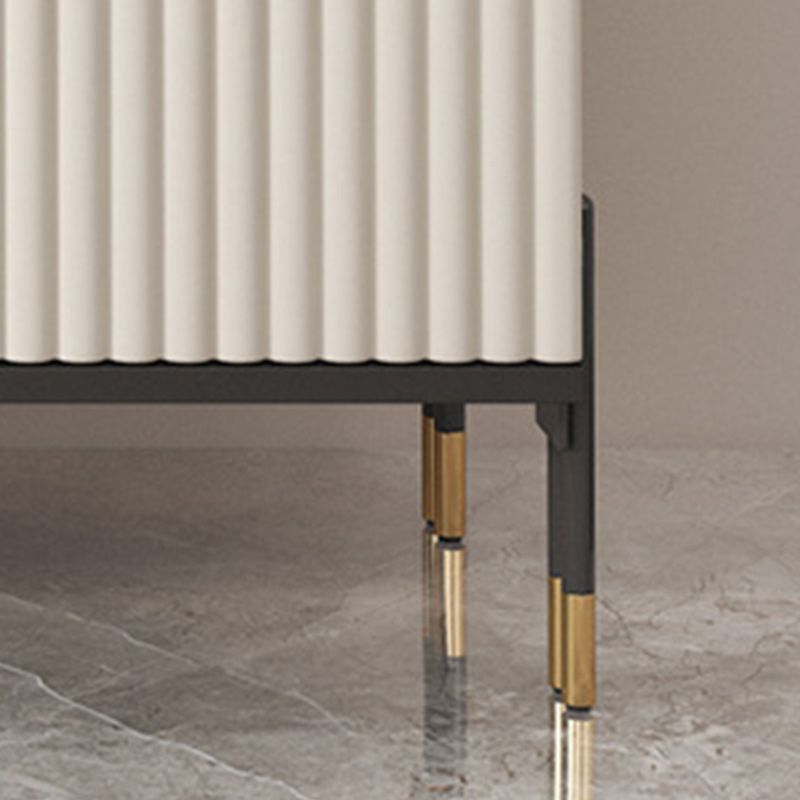 Modern Doors Two Drawers Sideboard Stone and Engineered Wood Sideboard