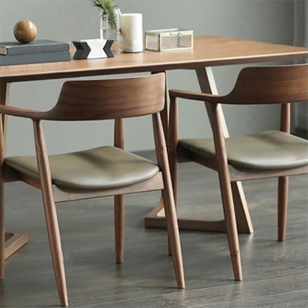Wooden Dining Room Set 1/2/3/5 Pieces Modern Rectangle Dining Table and Upholstered Chairs