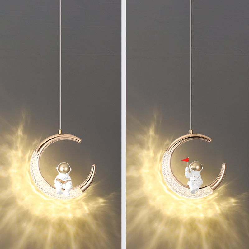 Éclairage moderne à pendentif pendentif en acrylique 1-LIGHT pour la chambre des enfants