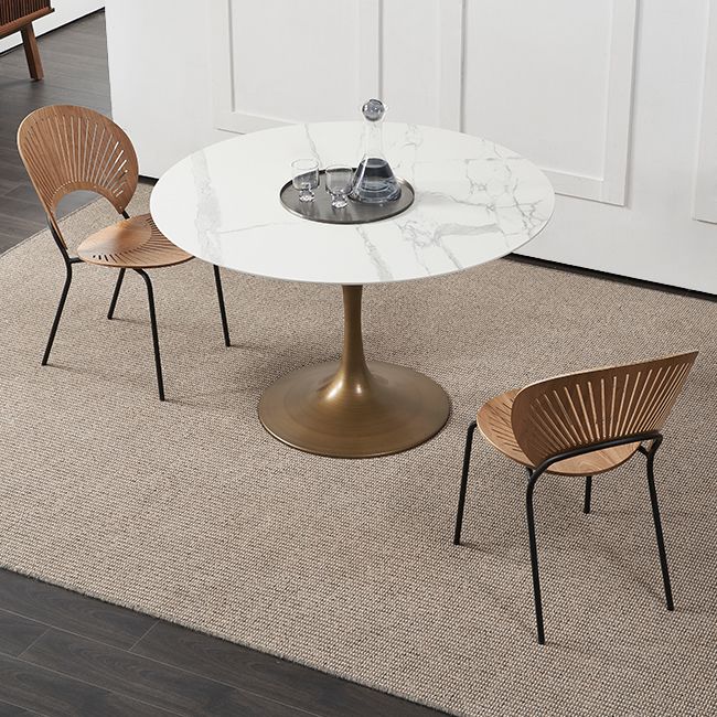 Mesa de comedor de piedra de estilo moderno Mesa de comedor de base de tulipán para el comedor, para el comedor