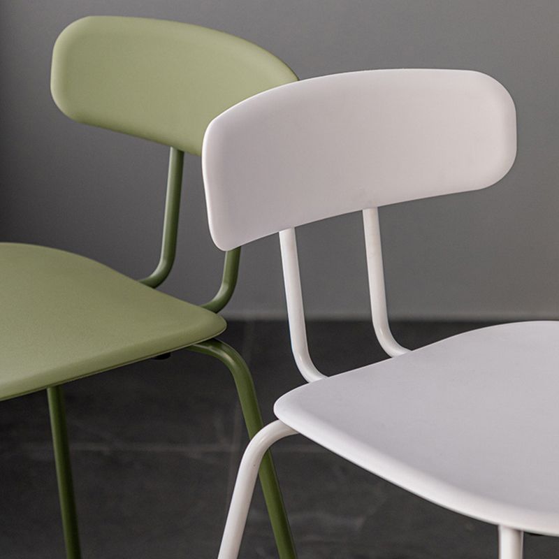 Moderne Plastiksitze Barstool Metal 4 -Legs Barhocker für Innenräume, 2 -Set von 2