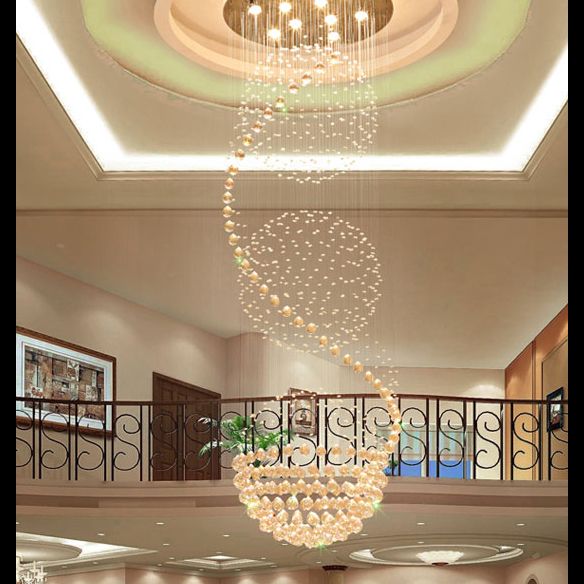 Spiral Droplet Hanging Light Fixtures Modern Simple Stainless Steel Ceiling Pendant for Stairwell
