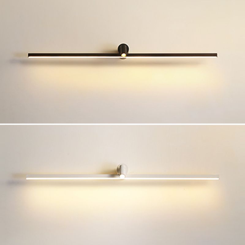 Simplicity Elongated Vanity Mirror Lights Metallic Wall Light Fixtures for Bathroom