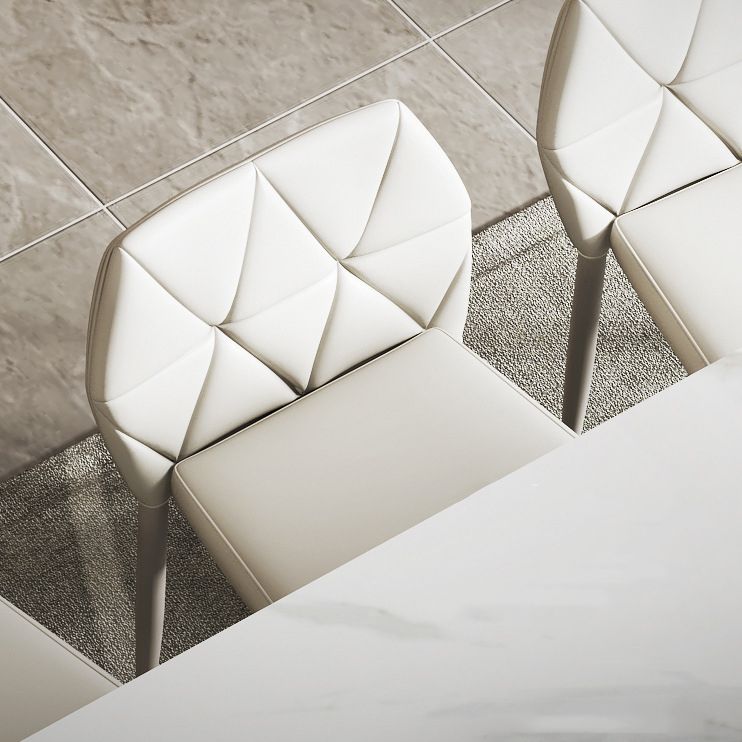 Contemporary Style Rectangle Table Set 1/4/5/6/8 Pieces Dining Set for Home Use