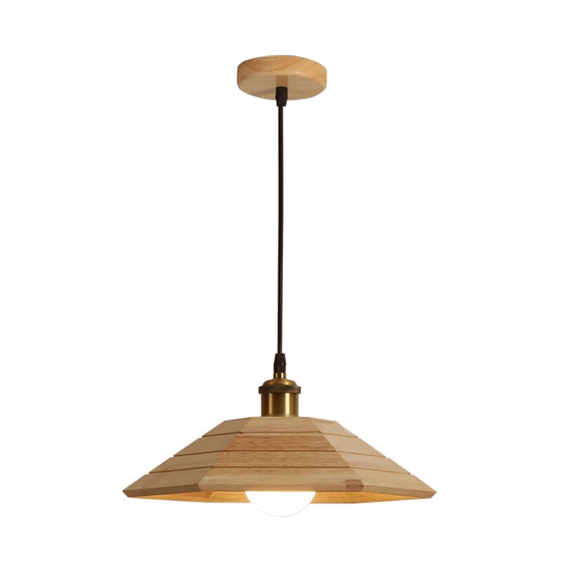 Forme de couverture de pot de bois Lumières suspendues modernes 1-Light Hanging Mount Fixture