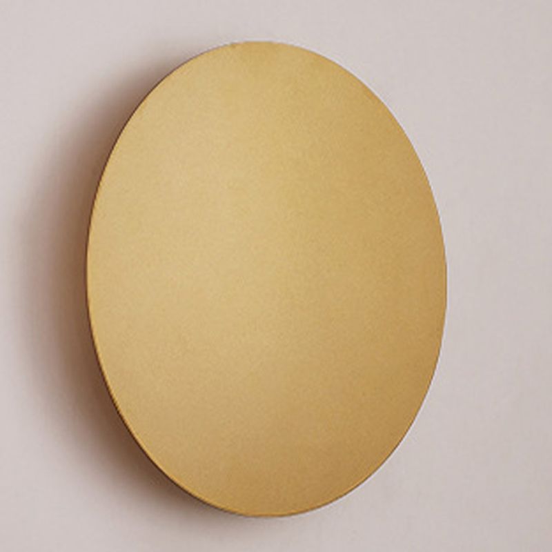 Metal Round Shape Wall Lighting Modern Style 1 Light Wall Mounted Light Fixture