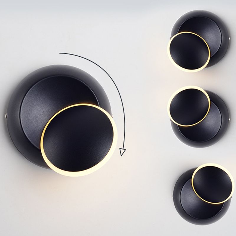 Modernist Silica Gel Rounded Shade Wall Light Fixture 1-Light LED Sconce Light