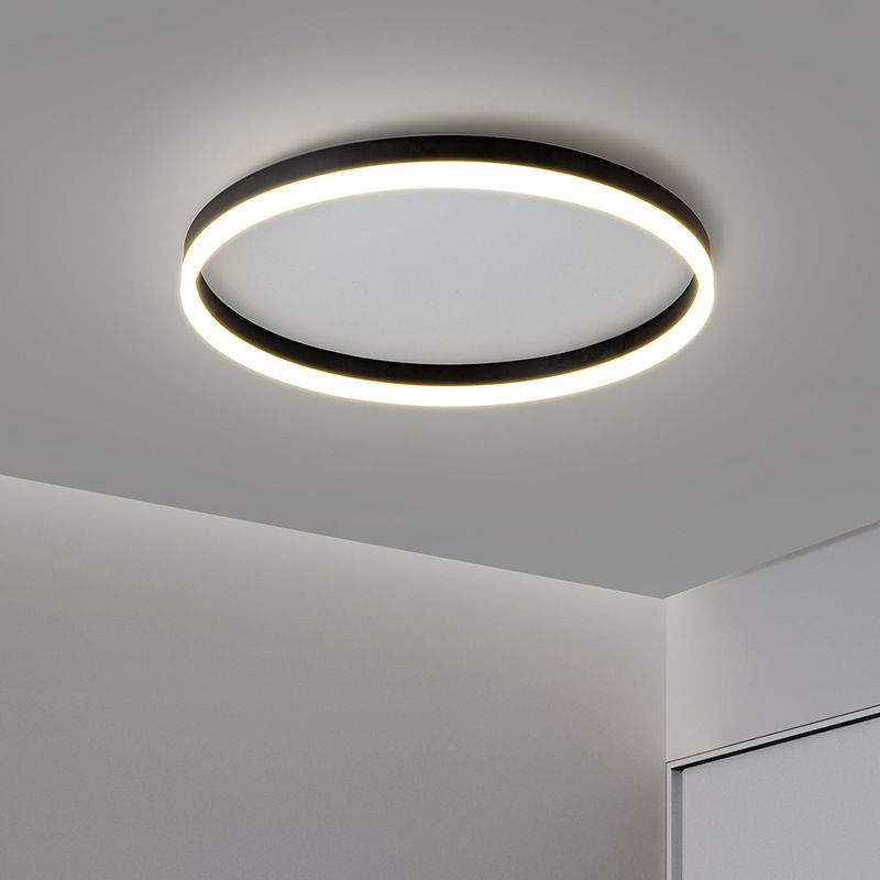 Plafonnier encastré rond en aluminium style moderne lampe simple encastrée