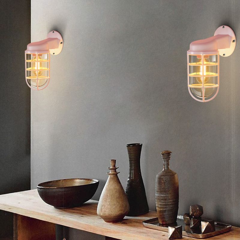 1-Light Geometric Wall Light Sconce Modern Style Metal Wall Mounted Lights