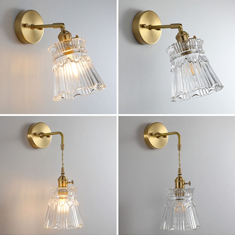 Glass Geometric Wall Sconces Industrial Style 1 Light Wall Mounted Lamps
