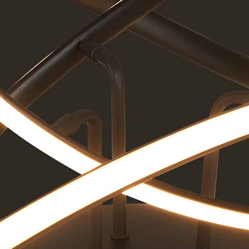 Minimalism LED Flush Mount Twisted Ceiling Light Fixture for Bedroom