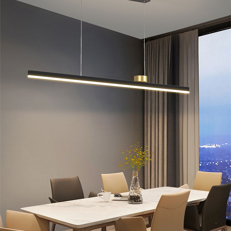 Dining Room LED Island Light Modern Style Kitchen Bar Rectangle Pendant Lamp