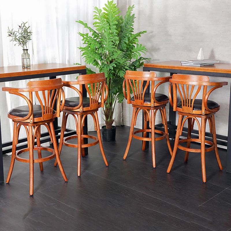 Industrial 1/2/3 Pieces Round Bar Table Set Solid Wood Bar Table Set for Home Use