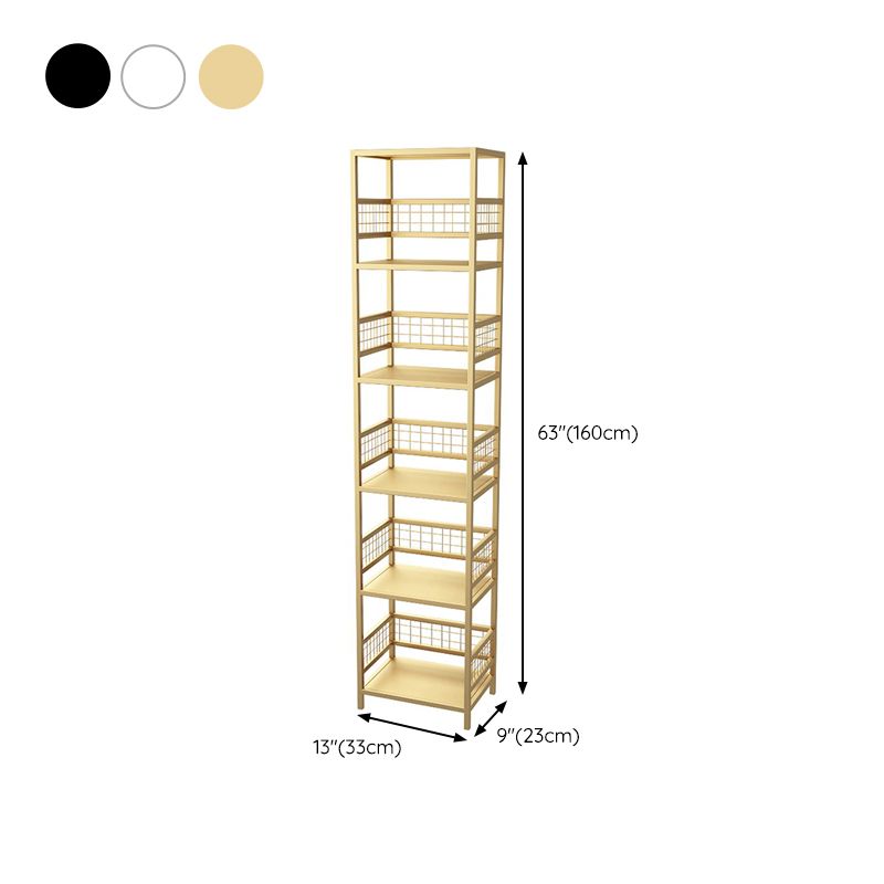 Standard Open Back Bookcase Glam Shelves Included Metal Bookshelf