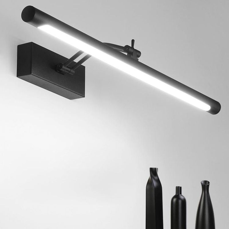 Lineaire wandverlichting Moderne stijl 1 Lichte ijdelheid SCONCE LICHTEN IN ZWART