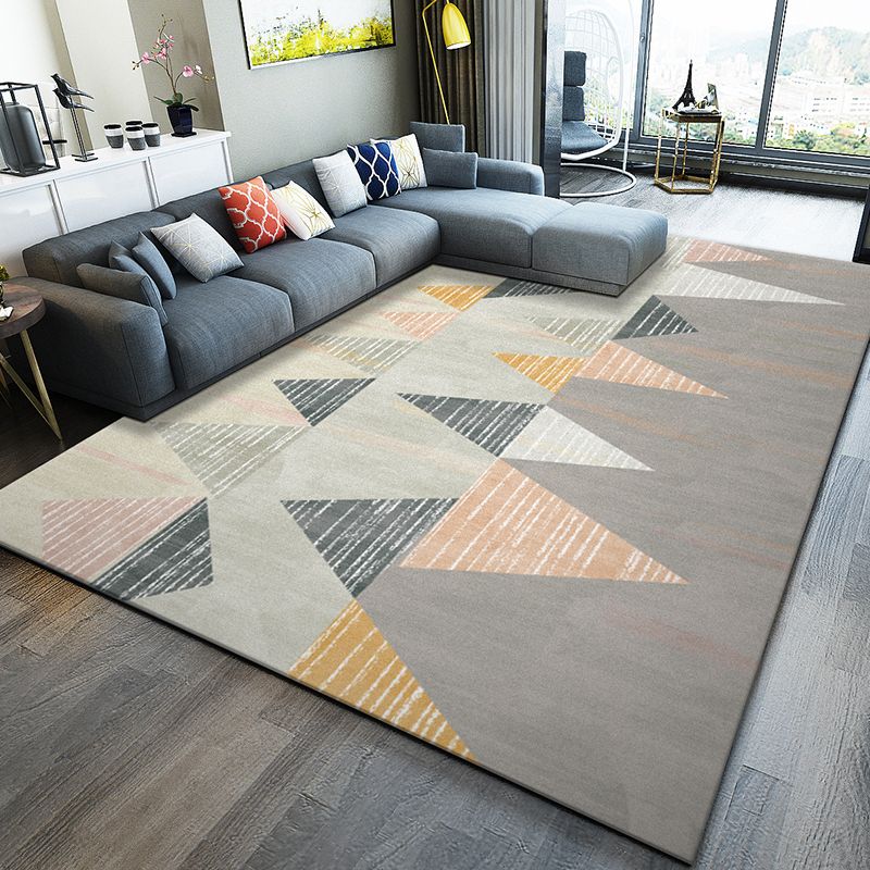 Tapis de motif de cerf contemporain Tapis en polyester tapis de support sans glissement pour le salon
