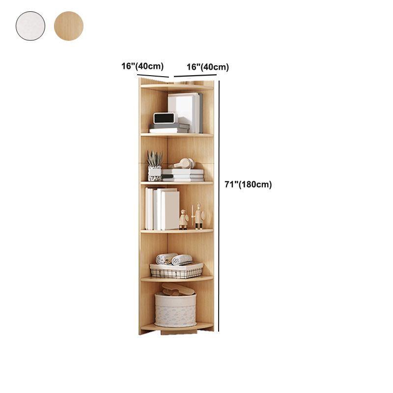 Wooden Triangle Accent Chest with Shelves Contemporary Chest