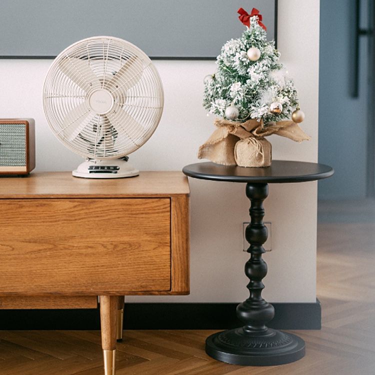 20.5 inch Tall Pedestal Side Table Metal Round Side End Table