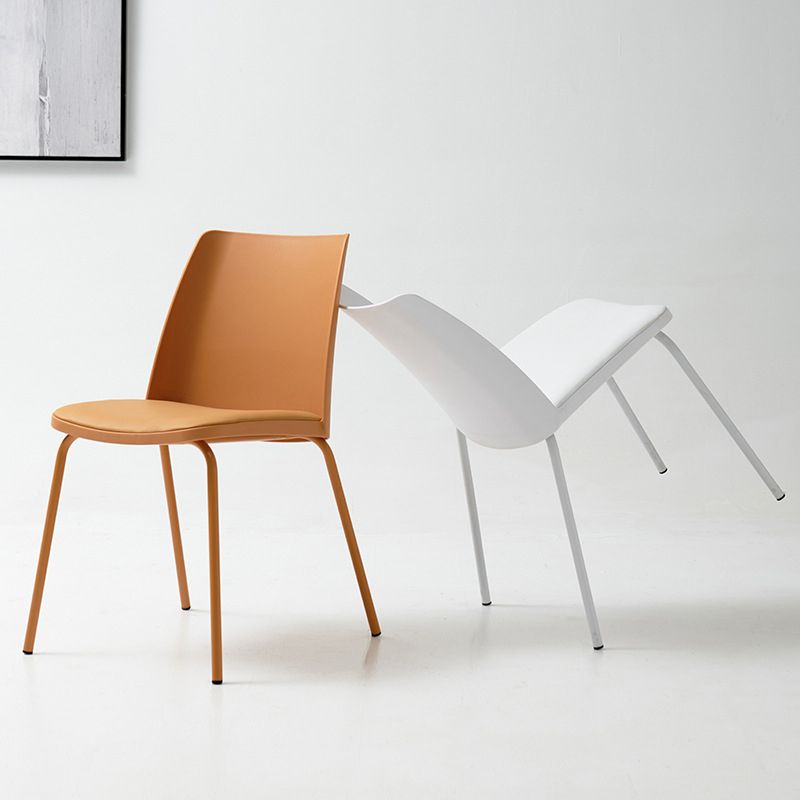 Contemporary Kitchen Dining Side Chair Home Metal Legs Chair