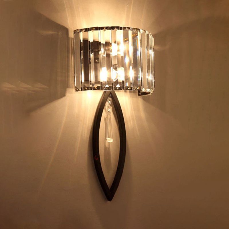 Crystal Geometry Shape Wall Lights Modern Style 2 Light Wall Sconce for Dining Room