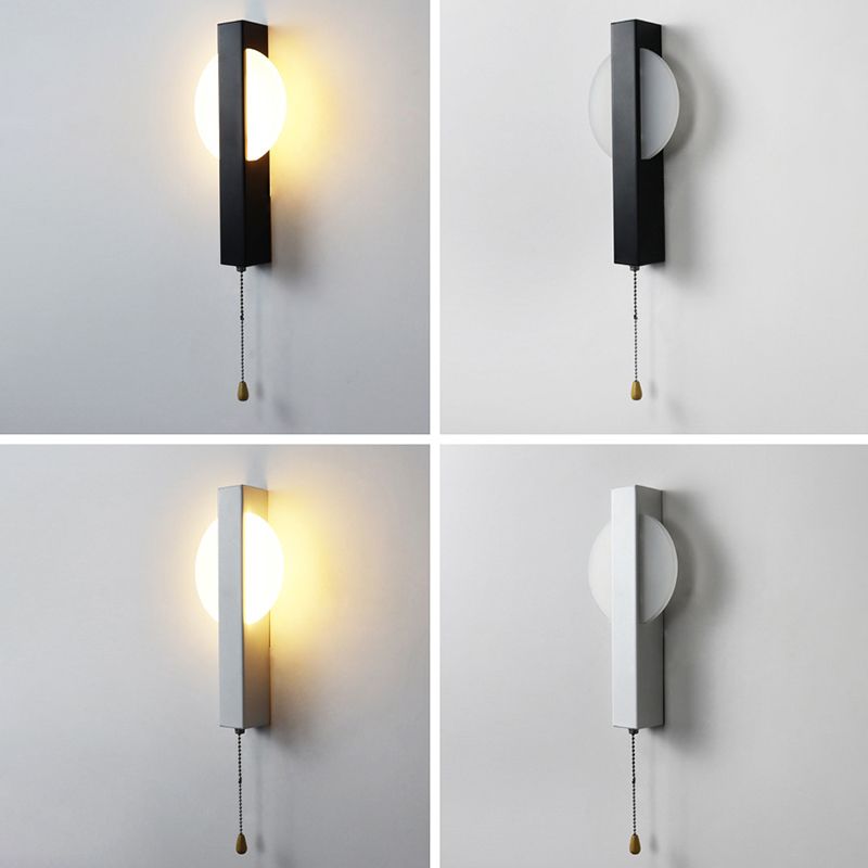 Nordische geometrische Wandleuchte Beleuchtung Metall Wohnzimmer LED -Wandleuchte mit Pull -Kette
