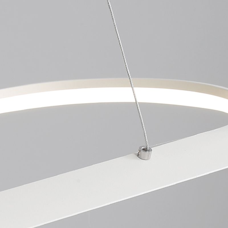 1 Light Oval Island Lights Contemporary Metal Island Lighting Ideas for Kitchen