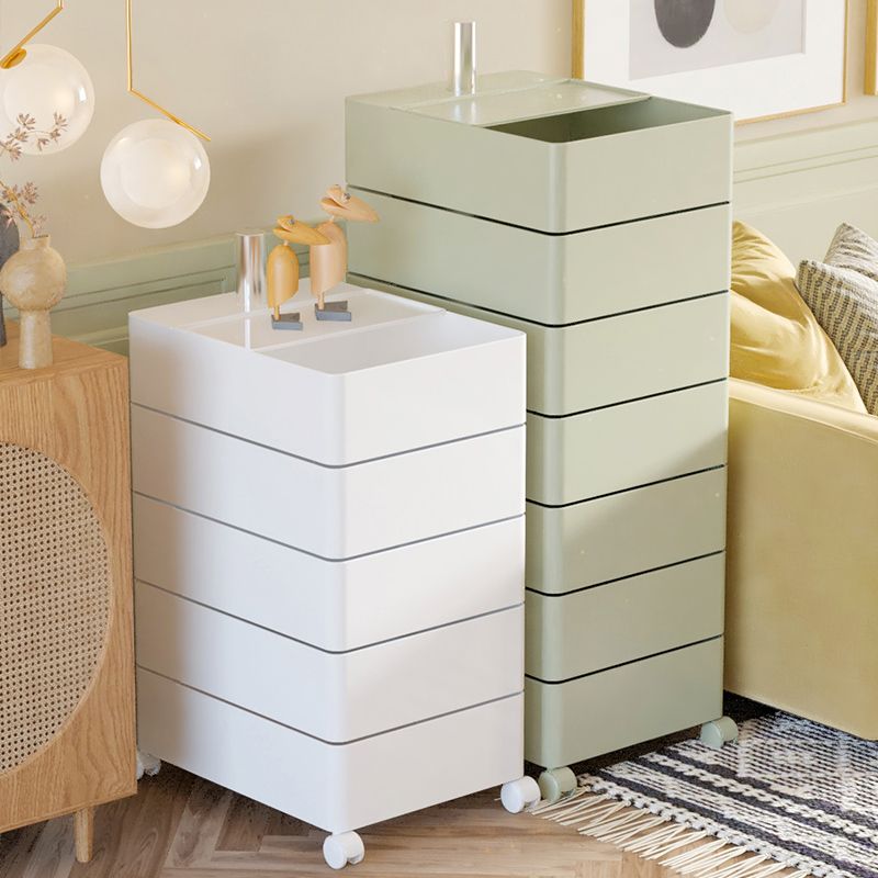 Modern Bedside Cabinet Plastic Accent Table Nightstand for Living Room