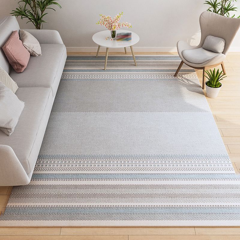 Antique Area Rug Banded Printed Rectangle Carpet Bedroom Stain Resistant Rug Polyster