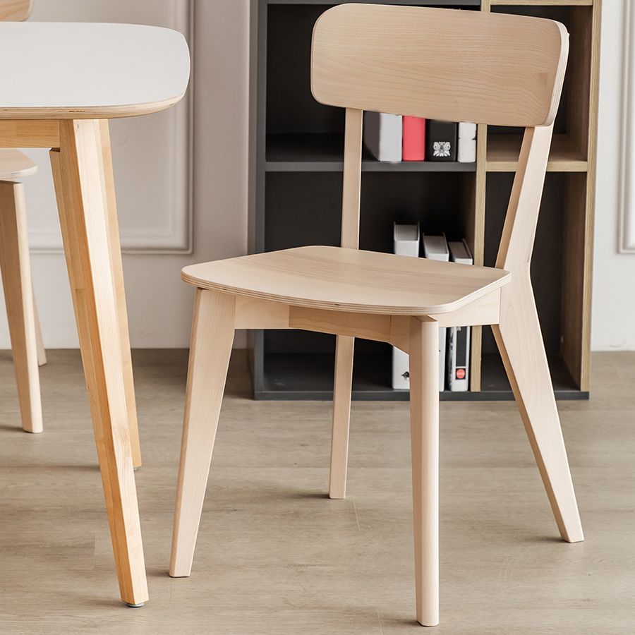 Contemporary Style Side Chair Wood Open Back Dining Room Chair for Dining Room